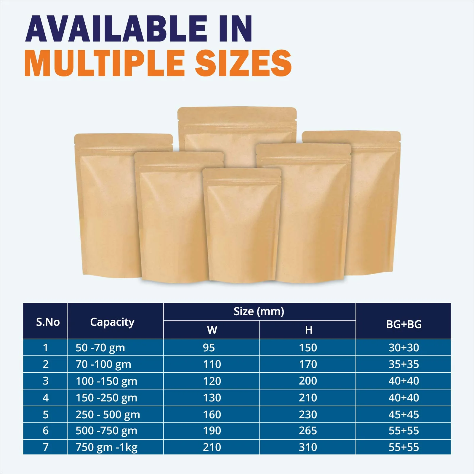 Both Side Kraft Paper Stand Up Zipper Pouch - Image 8