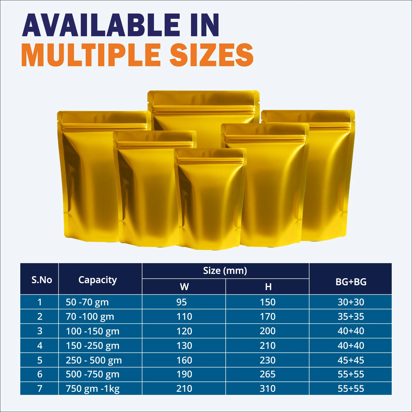 Both Side Gloss Gold Stand Up Zipper Pouch - Image 24