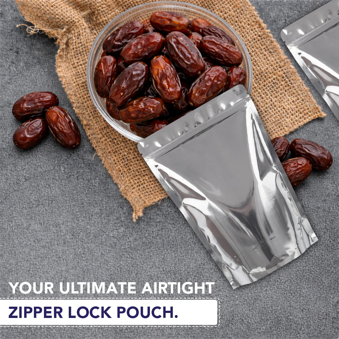 Both Side Gloss Silver Stand Up Zipper Pouch - Image 42