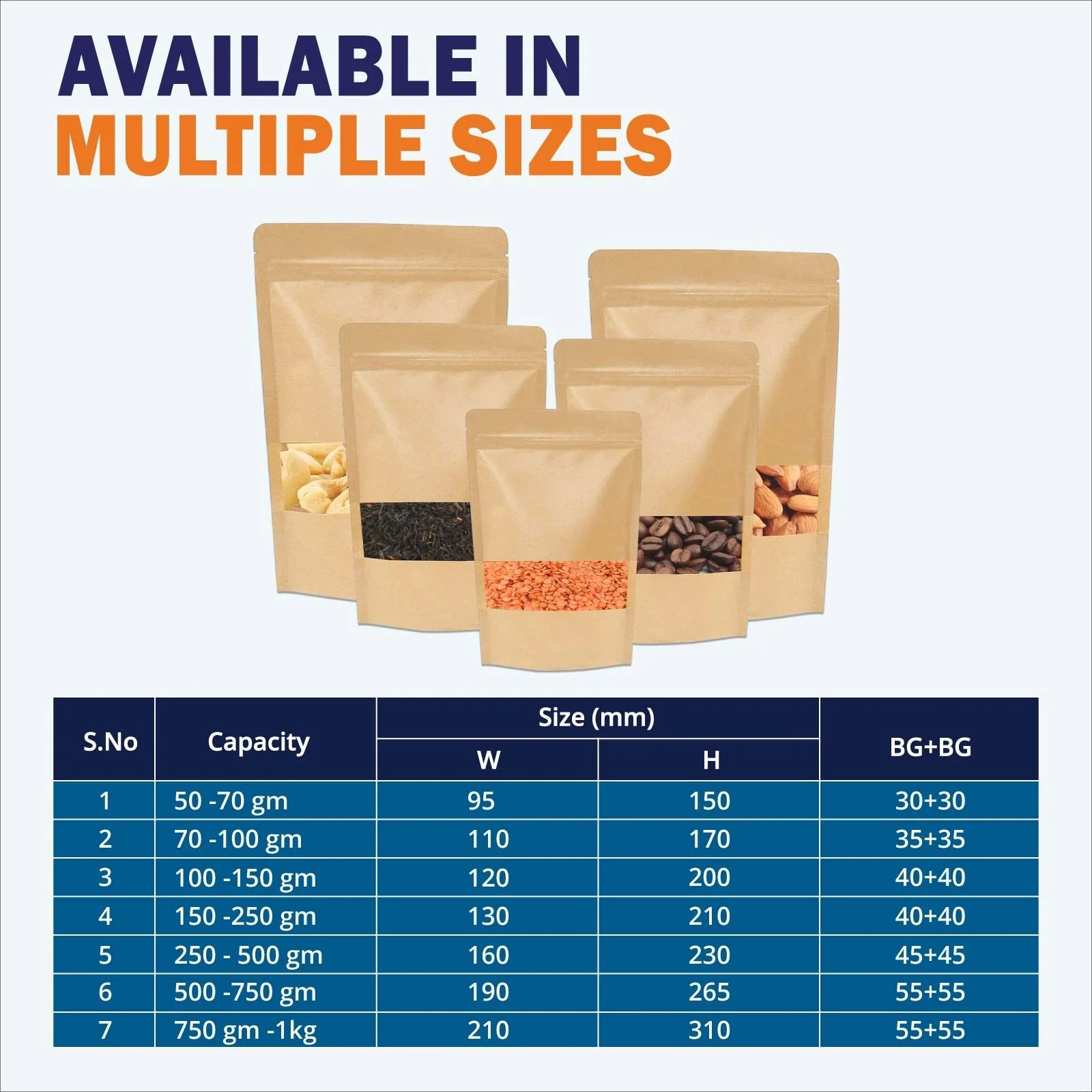 Kraft Paper Stand Up Zipper Pouch With Window - Image 29