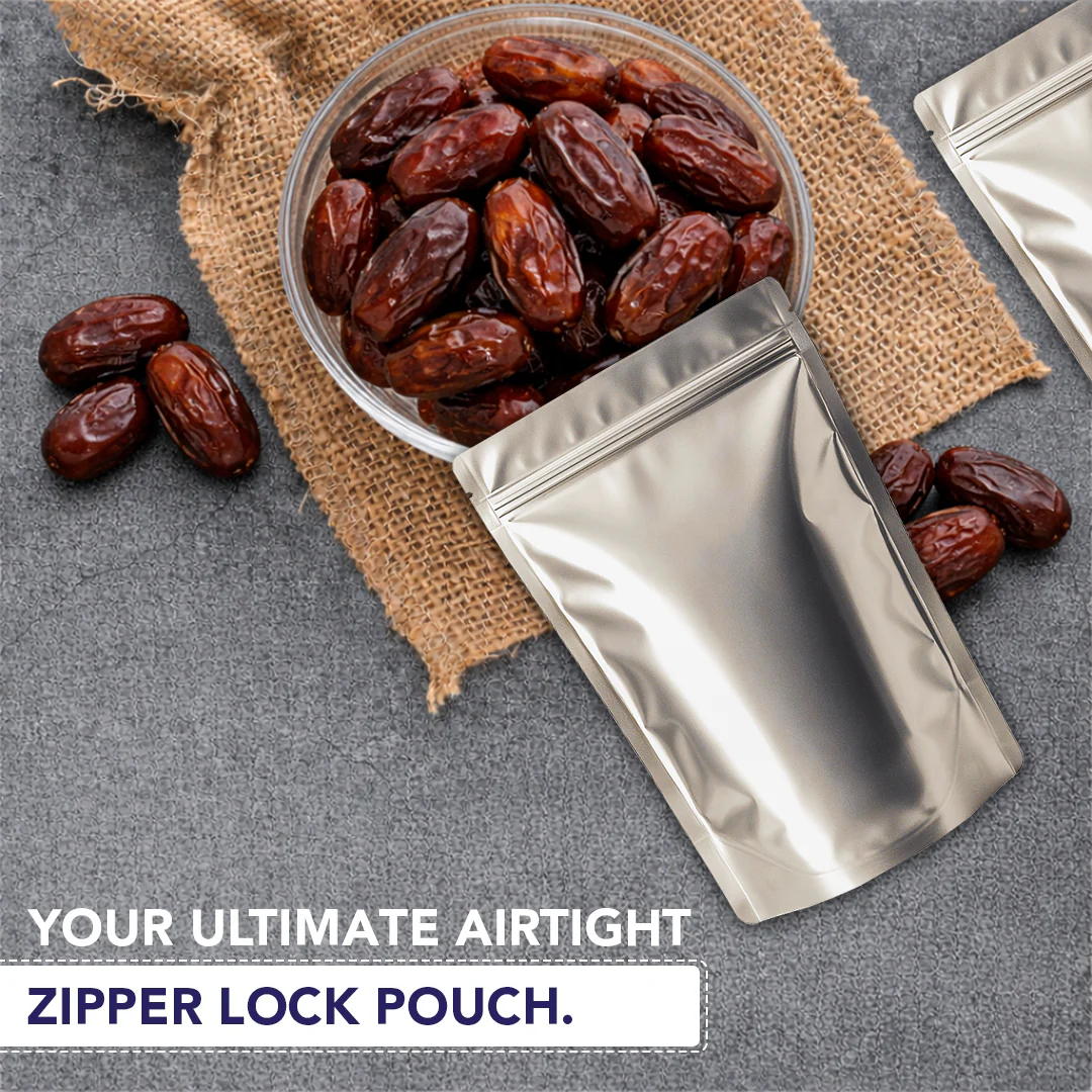 Both Side Matte Silver Stand Up Zipper Pouch - Image 26