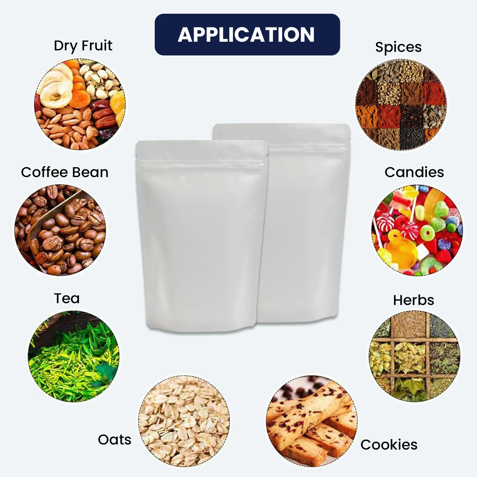 Both Side Matte White Stand Up Zipper Pouch - Image 29