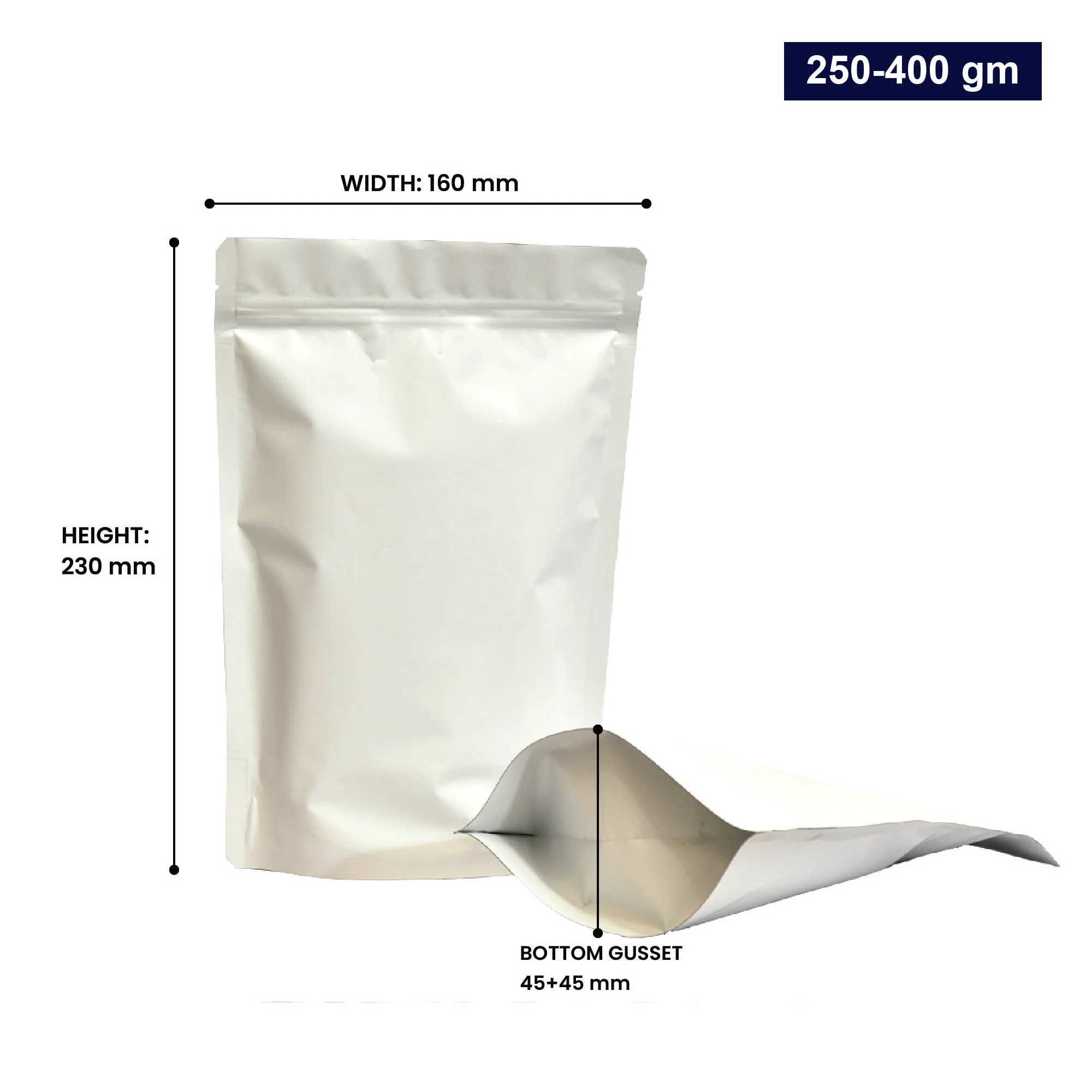 Both Side Matte White Stand Up Zipper Pouch - Image 72