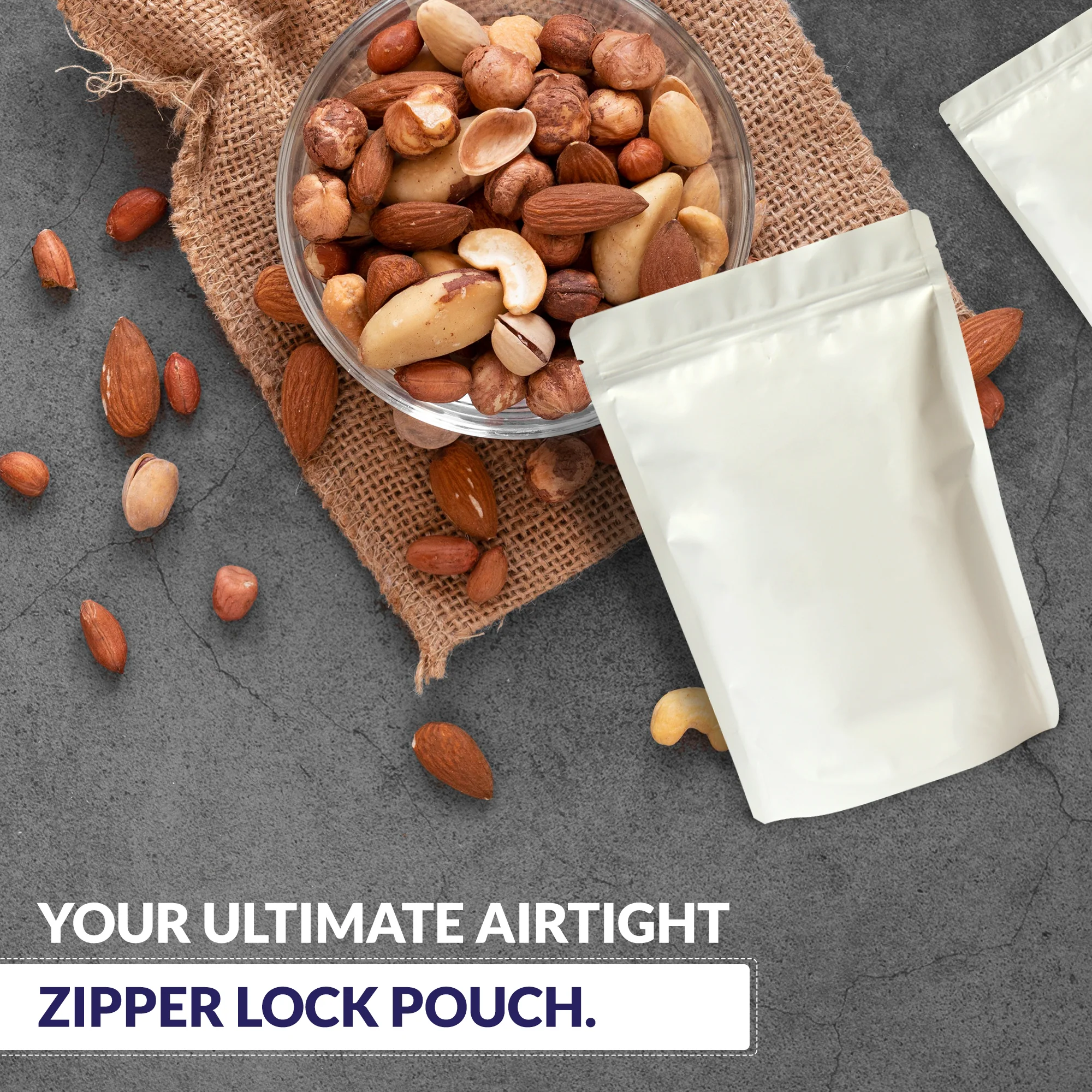 Both Side Matte White Stand Up Zipper Pouch - Image 77