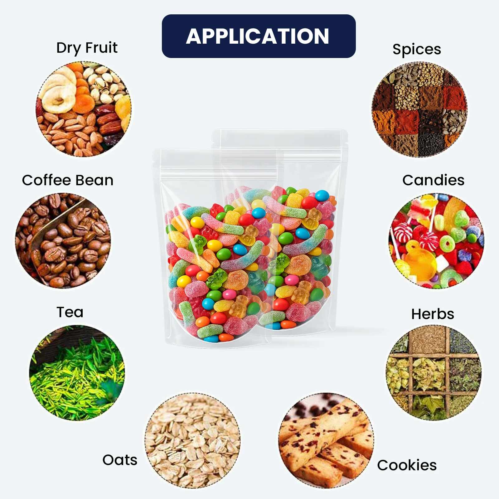 Both Side Transparent Stand Up Zipper Pouch - Image 13