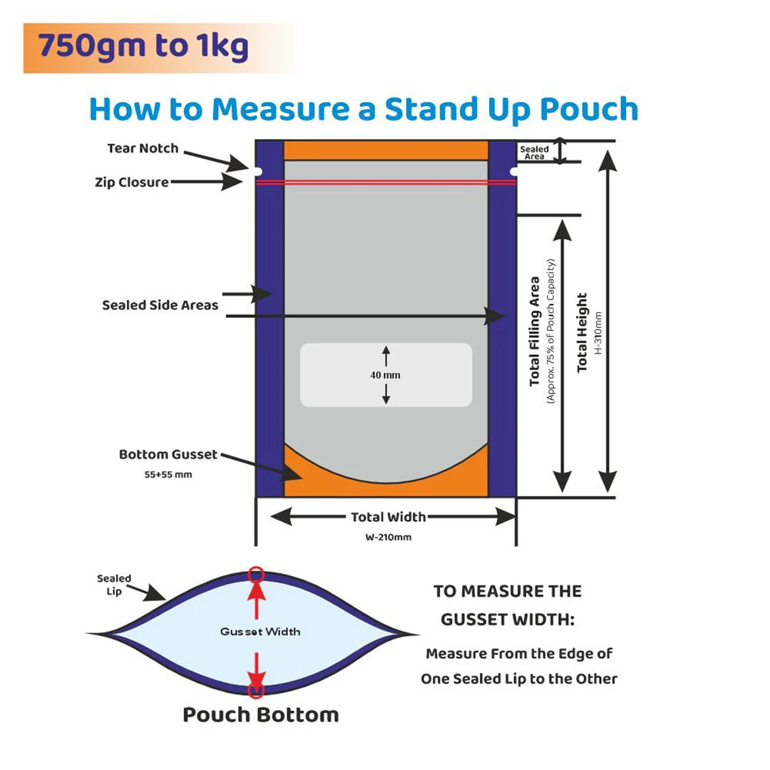 Both Side Transparent Stand Up Zipper Pouch - Image 72
