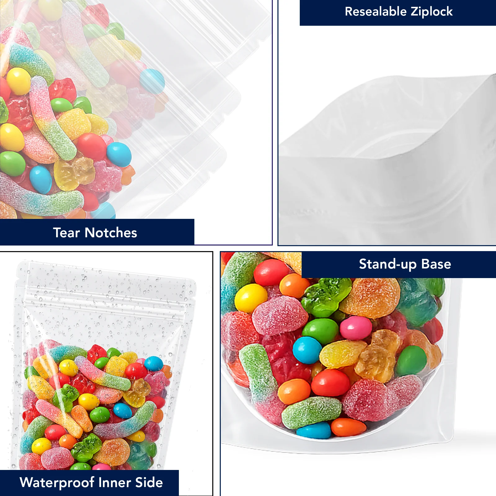 Both Side Transparent Stand Up Zipper Pouch - Image 9